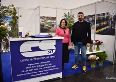 Claudia and Saverio Cepollina of Ciesse Flower Export. This Italian company buys and exports flowers to Germany and Holland.